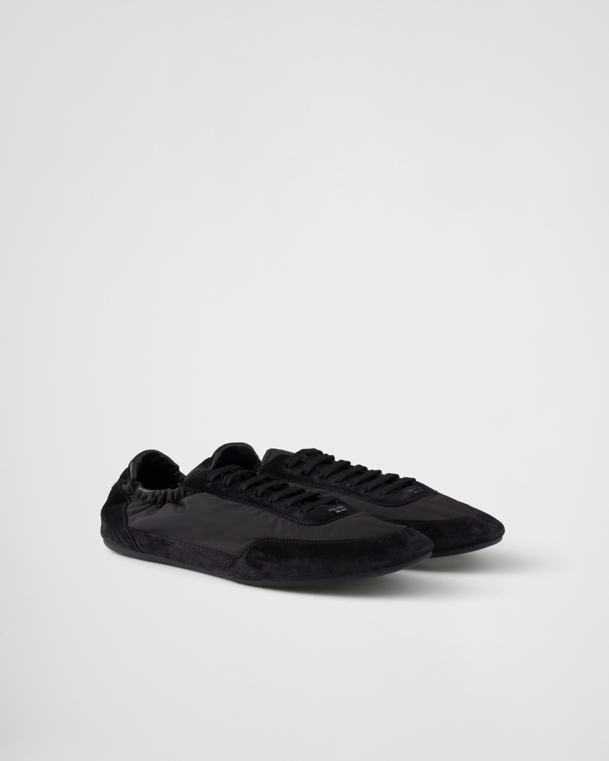 Prada Collapse Re-nylon And Suede Sneakers Black