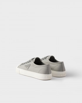 Prada Cotton Gabardine Sneakers Cloudy Gray