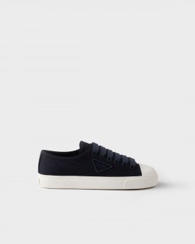 Prada Cotton Gabardine Sneakers Navy
