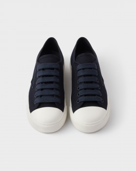 Prada Cotton Gabardine Sneakers Navy