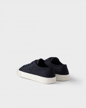 Prada Cotton Gabardine Sneakers Navy