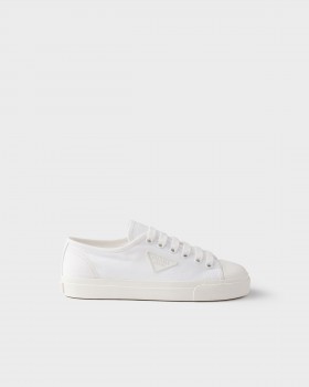 Prada Cotton Gabardine Sneakers White