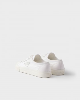 Prada Cotton Gabardine Sneakers White