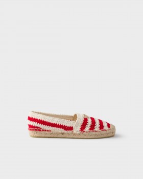 Prada Crochet Espadrilles Red