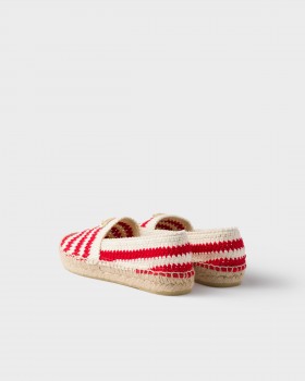 Prada Crochet Espadrilles Red