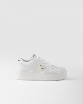 Prada Downtown Bold Leather Sneakers White