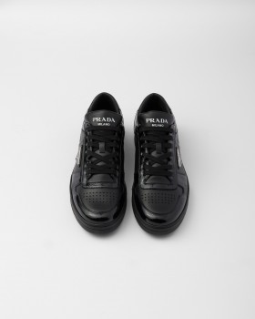 Prada Downtown Leather Sneakers Black