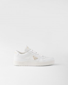 Prada Downtown Leather Sneakers White