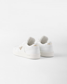 Prada Downtown Leather Sneakers White