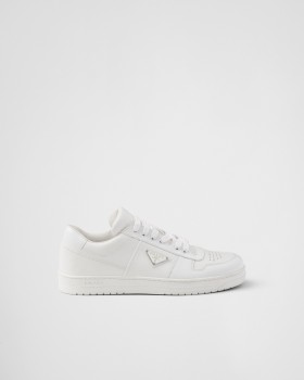Prada Downtown Leather Sneakers White
