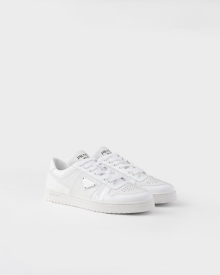 Prada Downtown Leather Sneakers White