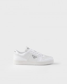 Prada Downtown Leather Sneakers White