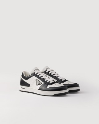 Prada Downtown Leather Sneakers White/Black