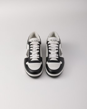 Prada Downtown Leather Sneakers White/Black