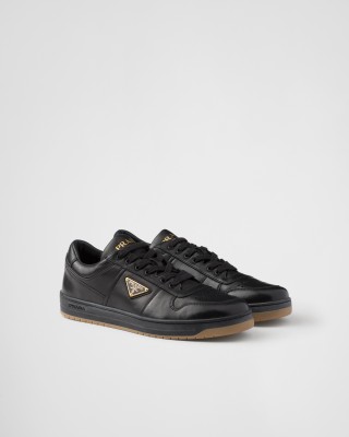 Prada Downtown Nappa Leather Sneakers Black