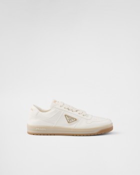 Prada Downtown Nappa Leather Sneakers Ivory