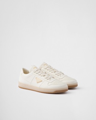 Prada Downtown Nappa Leather Sneakers Ivory