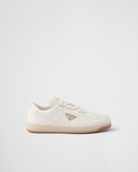 Prada Downtown Nappa Leather Sneakers Ivory