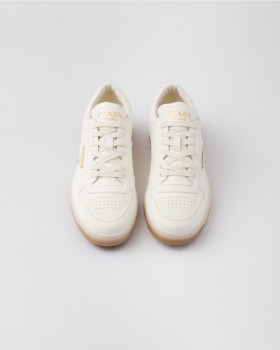 Prada Downtown Nappa Leather Sneakers Ivory