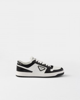 Prada Downtown Perforated Leather Sneakers White/Black