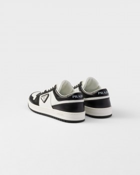 Prada Downtown Perforated Leather Sneakers White/Black