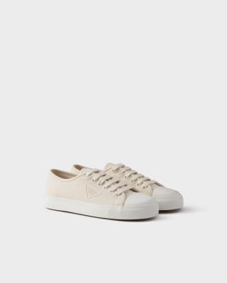 Prada Fabric Sneakers Grayish White