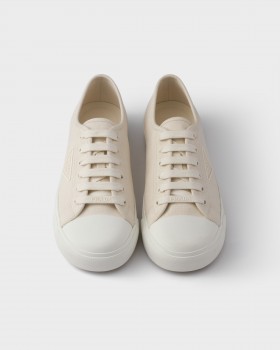 Prada Fabric Sneakers Grayish White
