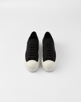 Prada Laced Fabric Sneakers Black