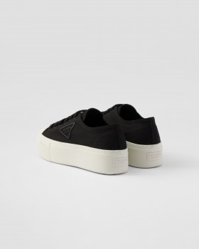 Prada Laced Fabric Sneakers Black