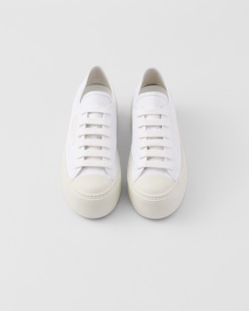Prada Laced Fabric Sneakers White