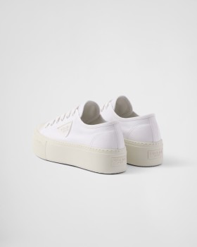 Prada Laced Fabric Sneakers White