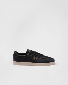 Prada Lane Leather Sneakers Black