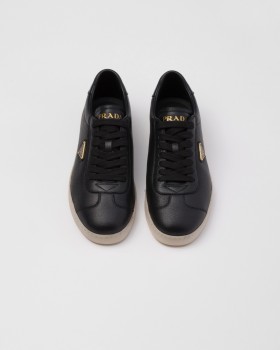 Prada Lane Leather Sneakers Black