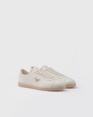 Prada Lane Leather Sneakers Ivory