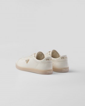 Prada Lane Leather Sneakers Ivory