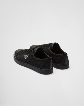 Prada Leather And Re-nylon Sneakers Black