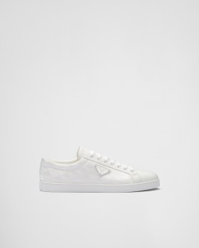 Prada Leather And Re-nylon Sneakers White