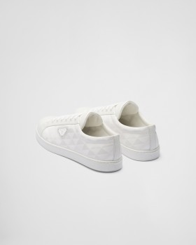 Prada Leather And Re-nylon Sneakers White