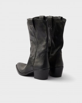 Prada Leather Boots Black