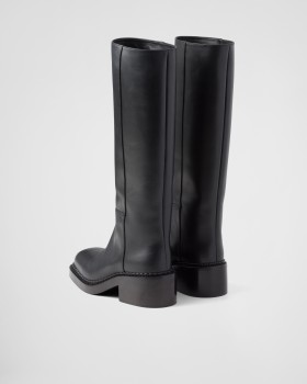 Prada Leather Boots Black