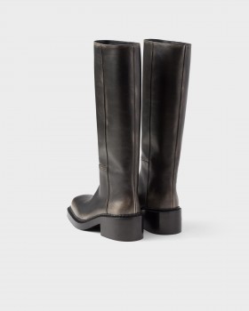 Prada Leather Boots Black