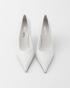 Prada Leather Pumps White