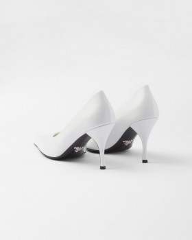 Prada Leather Pumps White