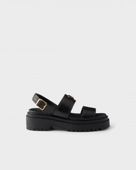 Prada Leather Sandals Black