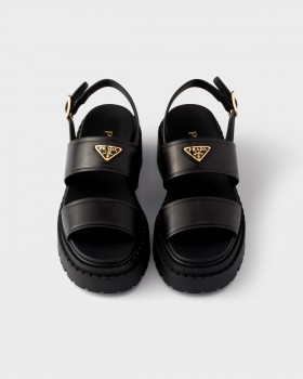 Prada Leather Sandals Black