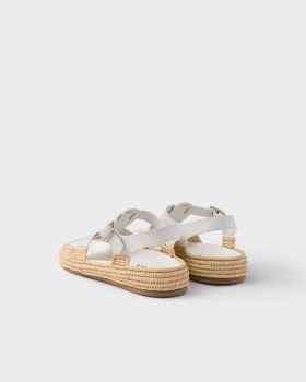Prada Leather Sandals White