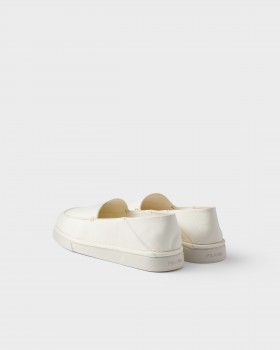 Prada Leather Slip-ons Ivory