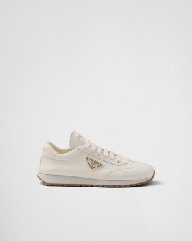 Prada Leather Sneakers Ivory