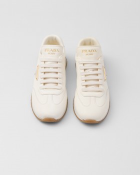 Prada Leather Sneakers Ivory