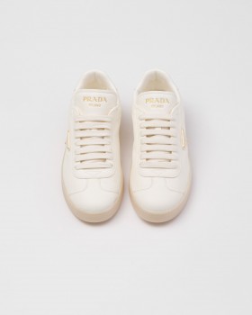 Prada Leather Sneakers Ivory